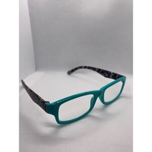 Reading‎ Glasses Turquoise Blue Floral Lightweight Readers +2.00